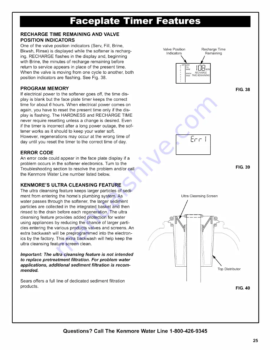 Kenmore 625.38356 Owner'S Manual Download Page 25