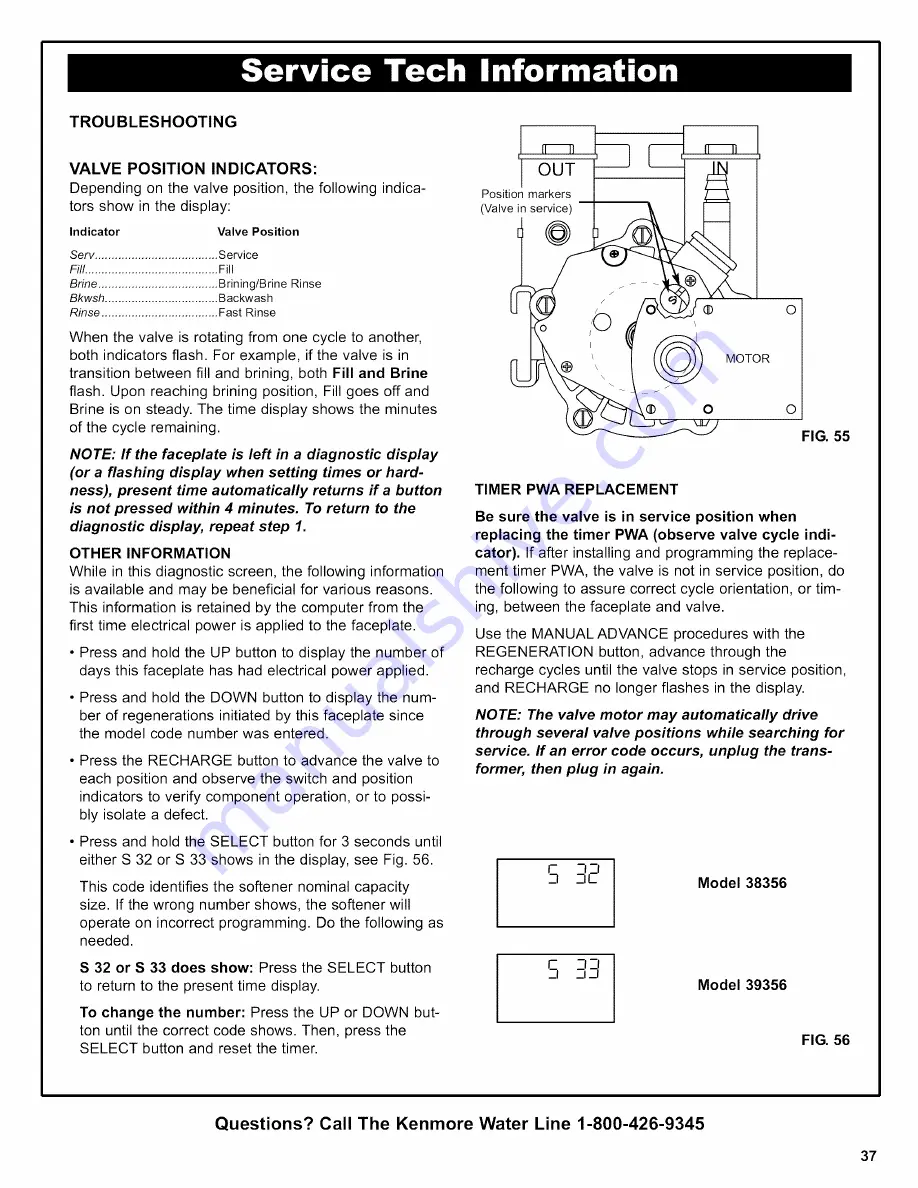 Kenmore 625.38356 Owner'S Manual Download Page 37