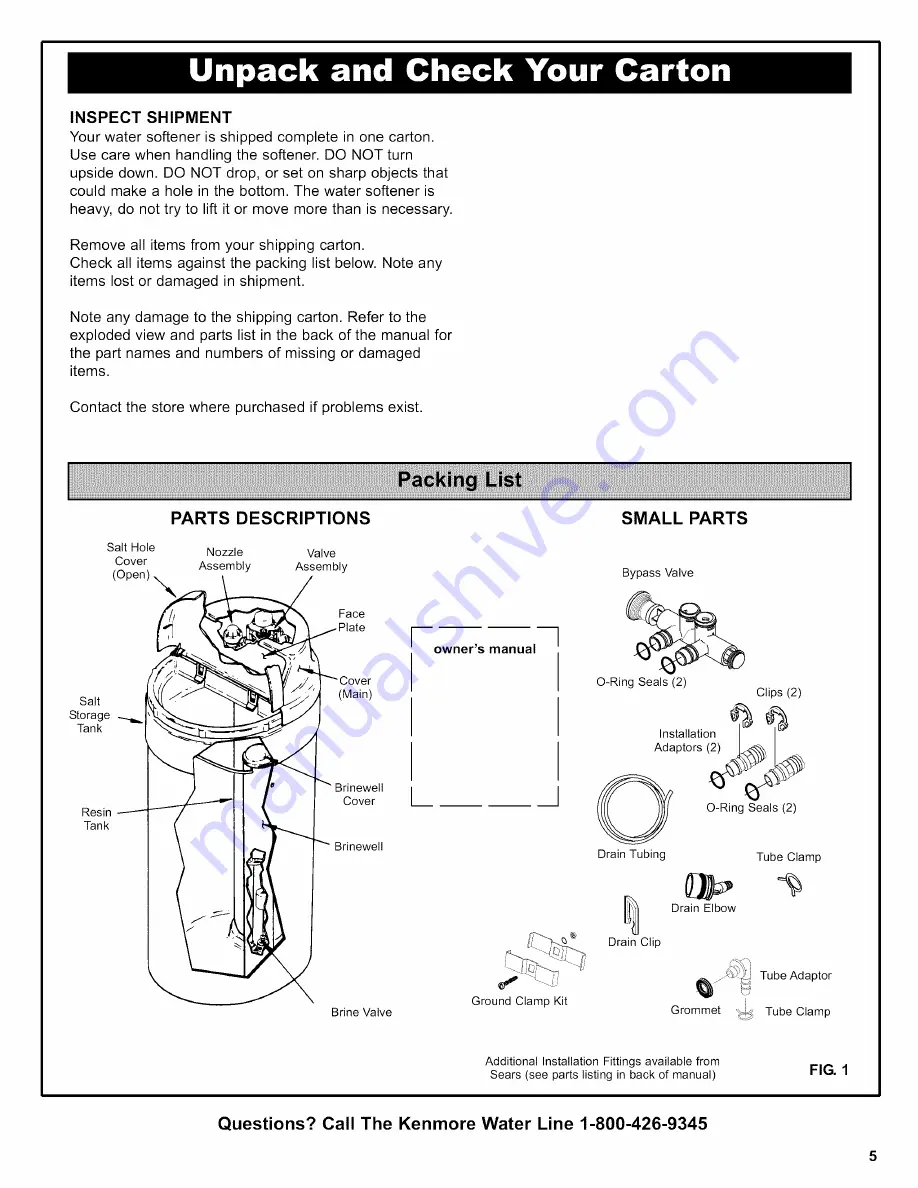 Kenmore 625.38376 Owner'S Manual Download Page 5