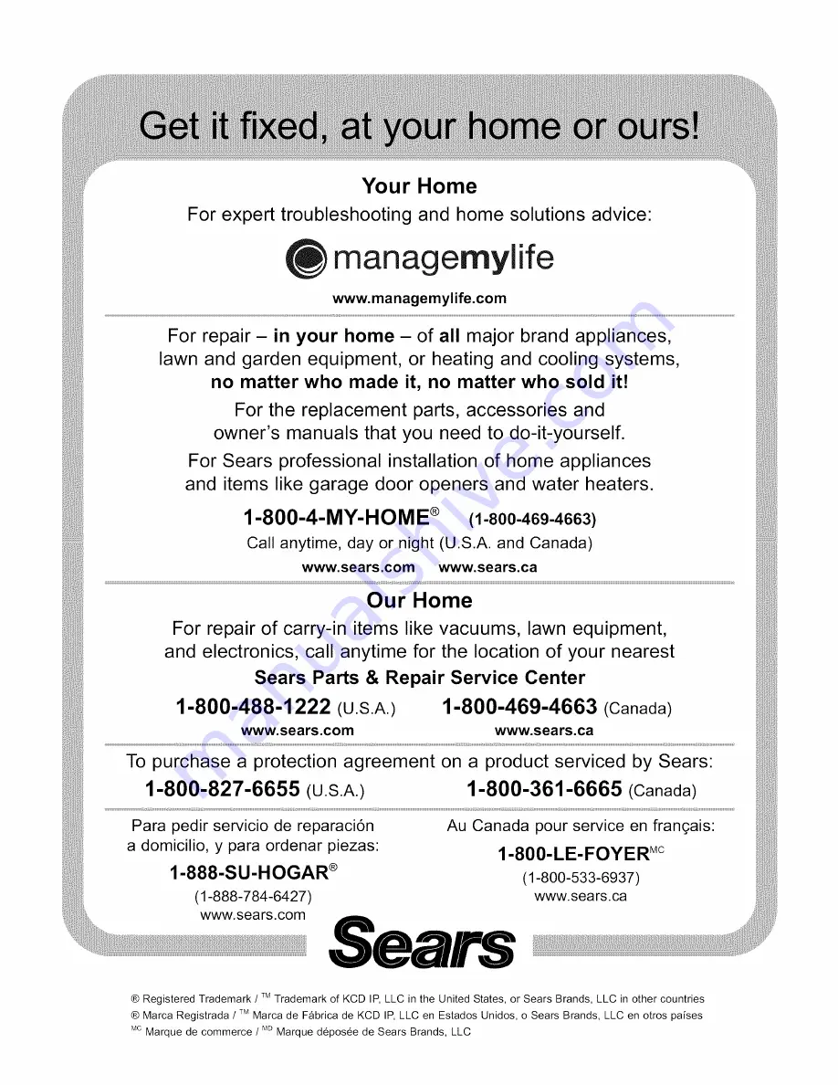 Kenmore 625.384200 Use & Care Manual Download Page 28