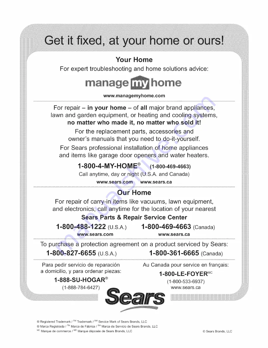 Kenmore 625.38556 Owner'S Manual Download Page 28