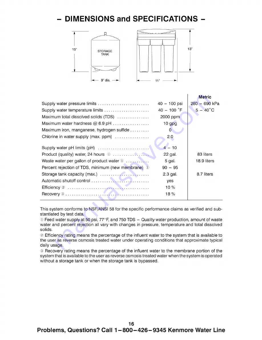 Kenmore 625.385750 Owner'S Manual Download Page 16