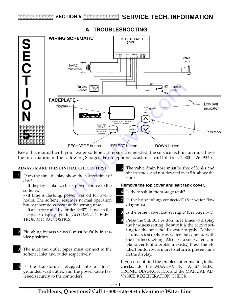 Kenmore 625.388170 Owner'S Manual Download Page 20