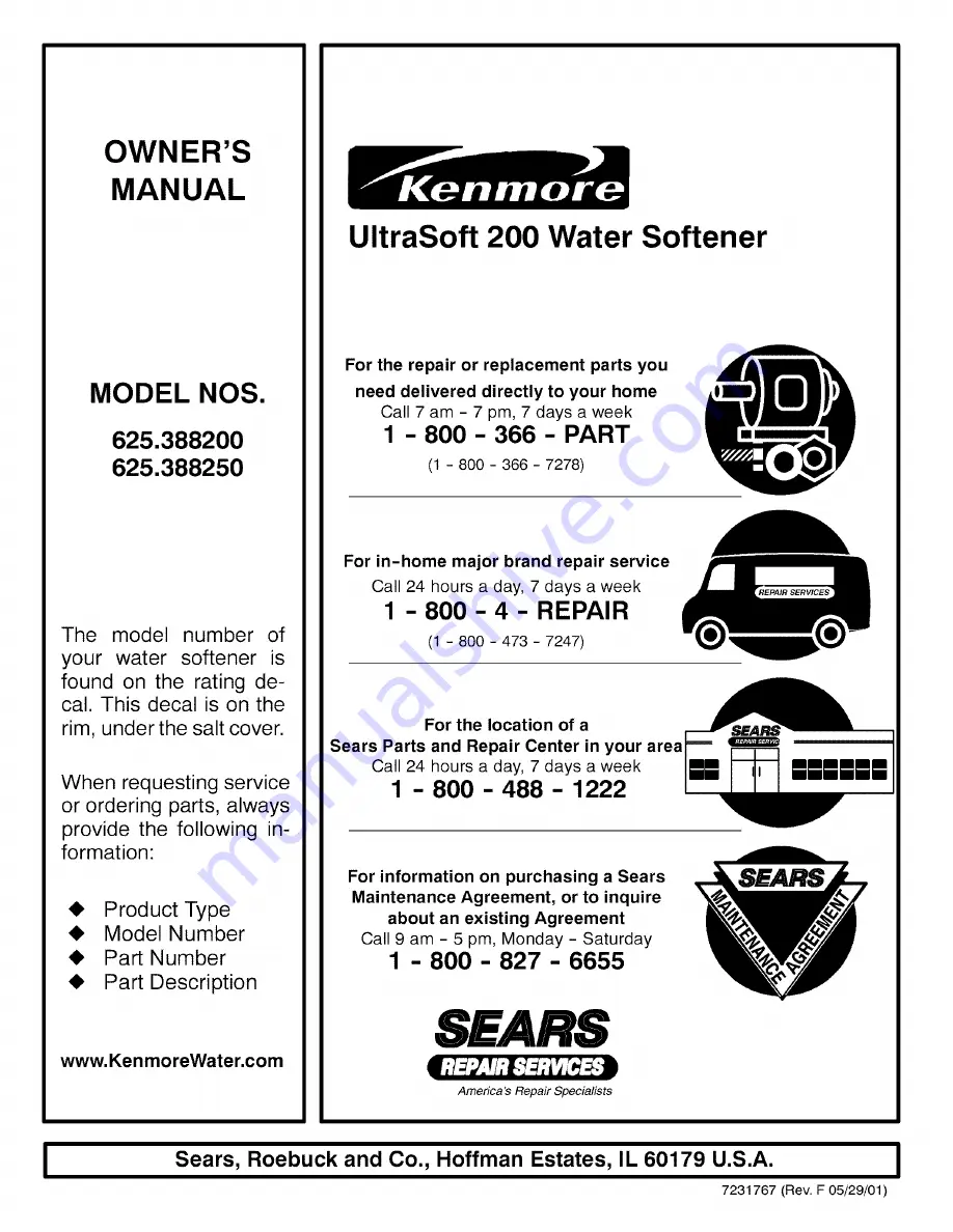 Kenmore 625.3882 Owner'S Manual Download Page 36