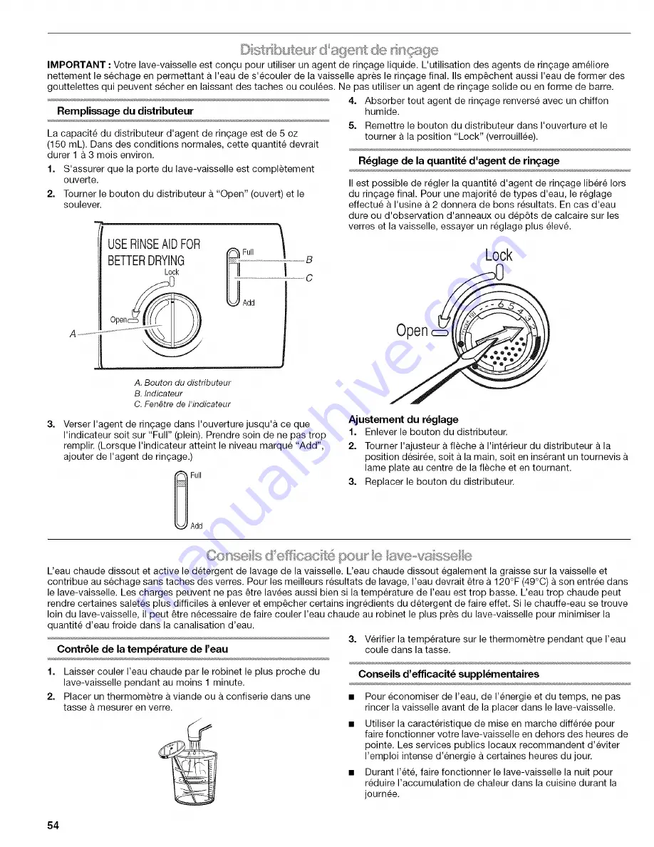 Kenmore 665.1322 Скачать руководство пользователя страница 54