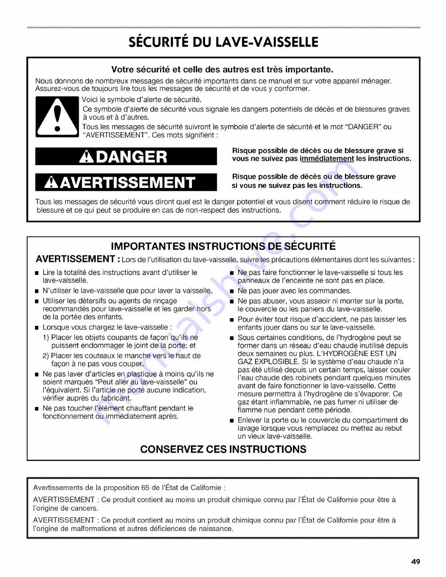 Kenmore 665.13222N410 Use & Care Manual Download Page 49