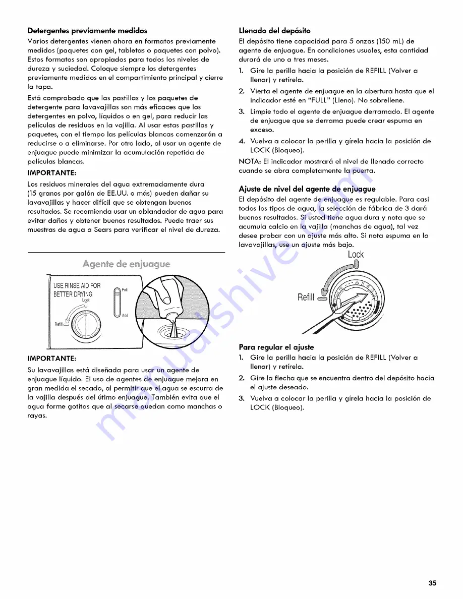 Kenmore 665.1328 Скачать руководство пользователя страница 35