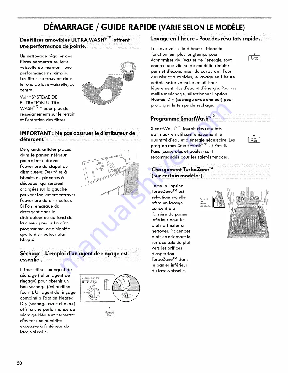 Kenmore 665.1328 Скачать руководство пользователя страница 58