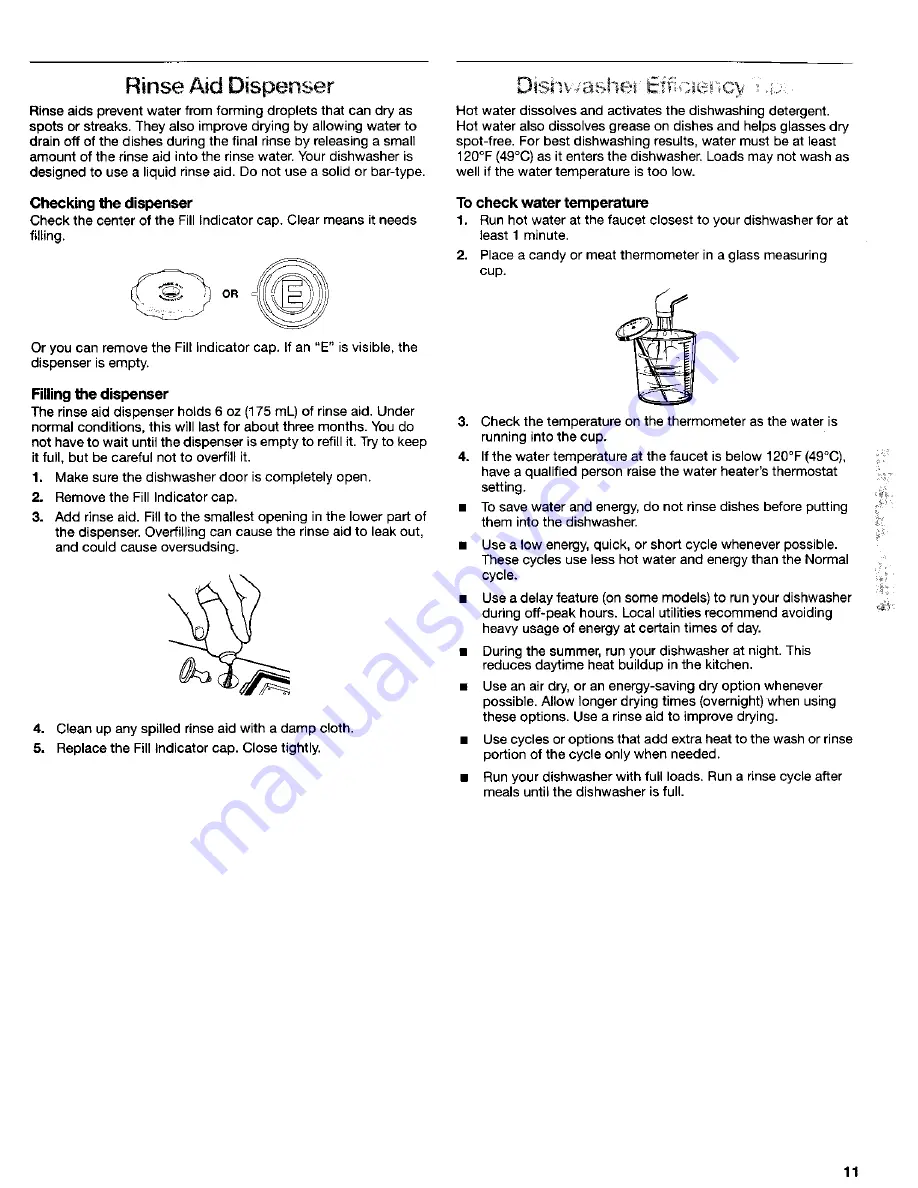 Kenmore 665.15622 Installation Instructions And Use & Care Manual Download Page 11