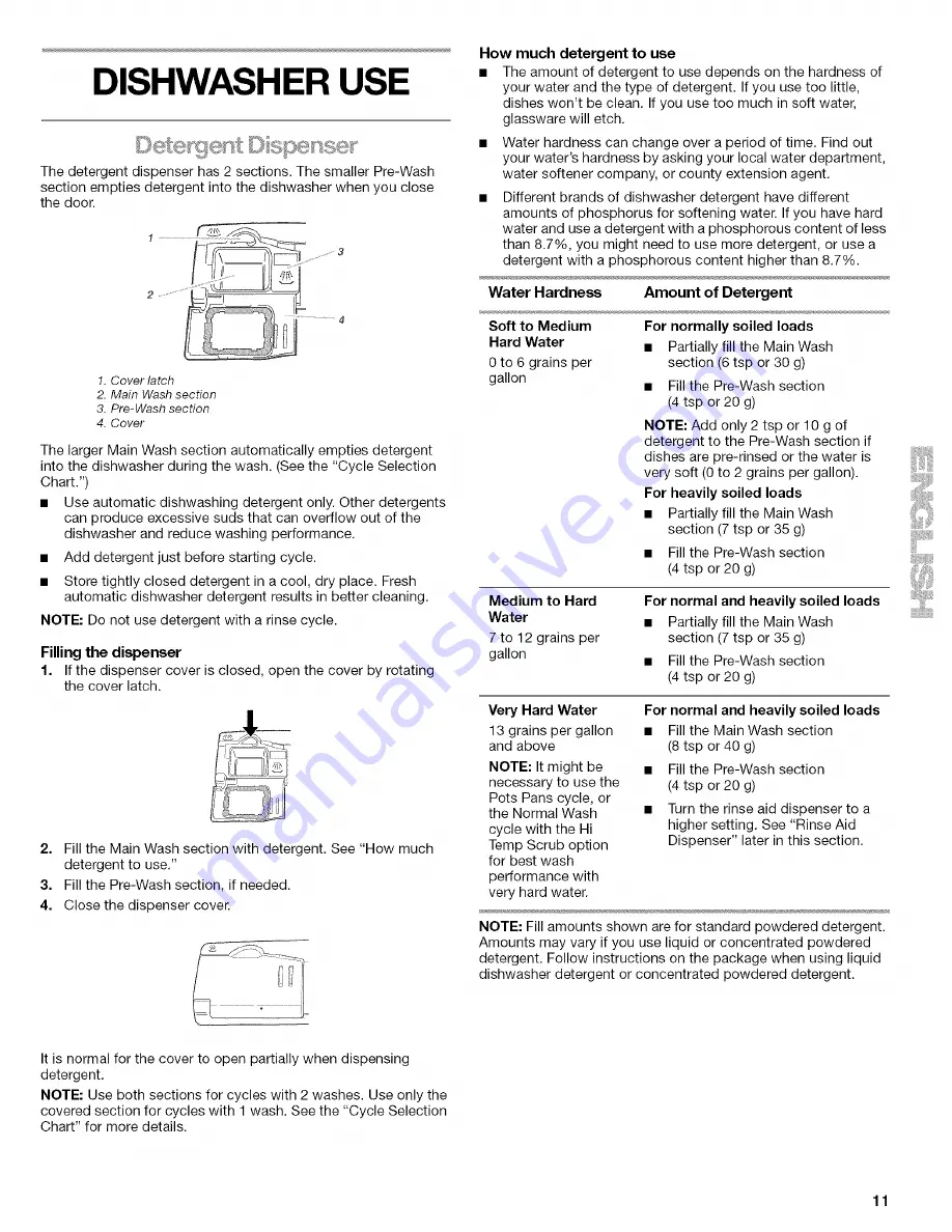 Kenmore 665.15894 Use And Care Manual Download Page 11