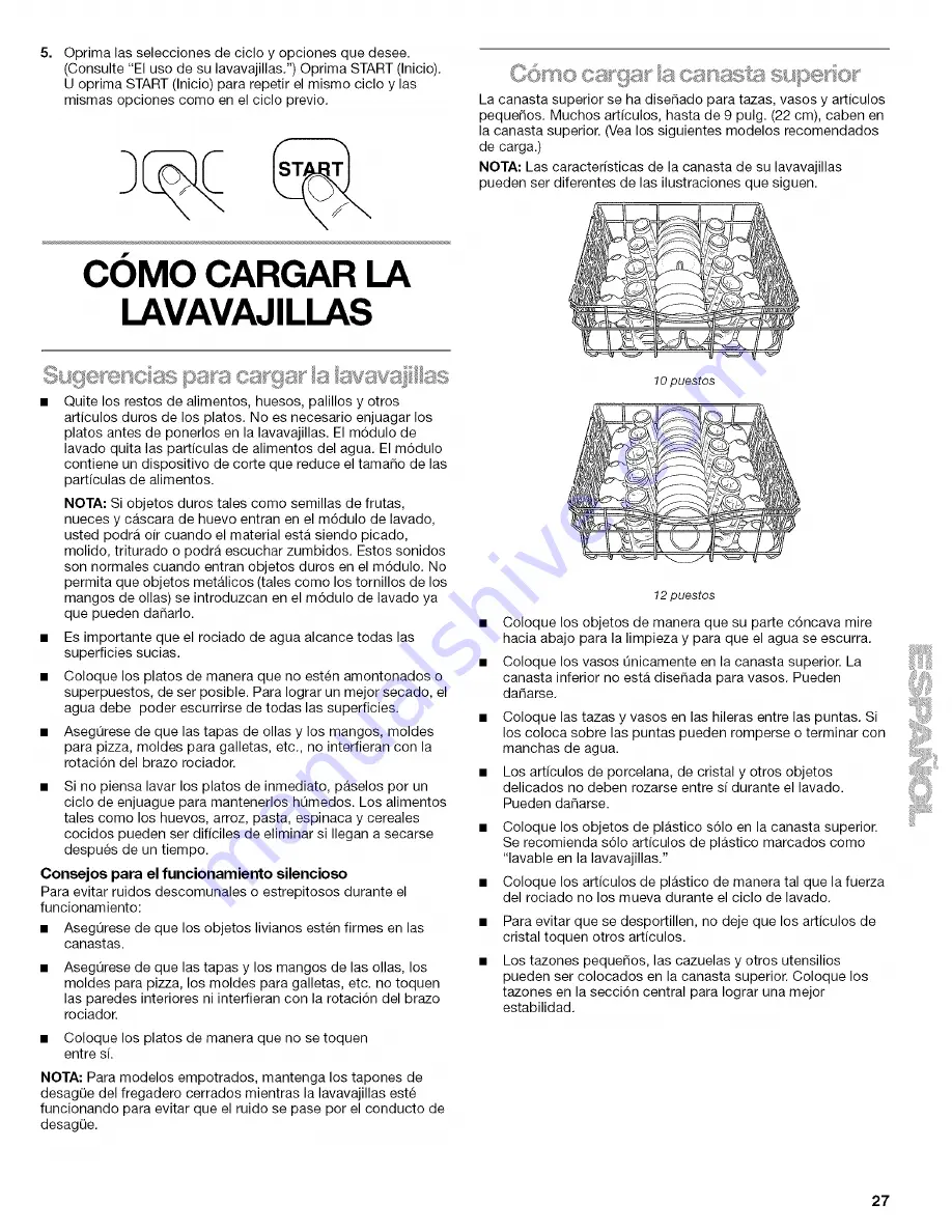 Kenmore 665.15894 Use And Care Manual Download Page 27