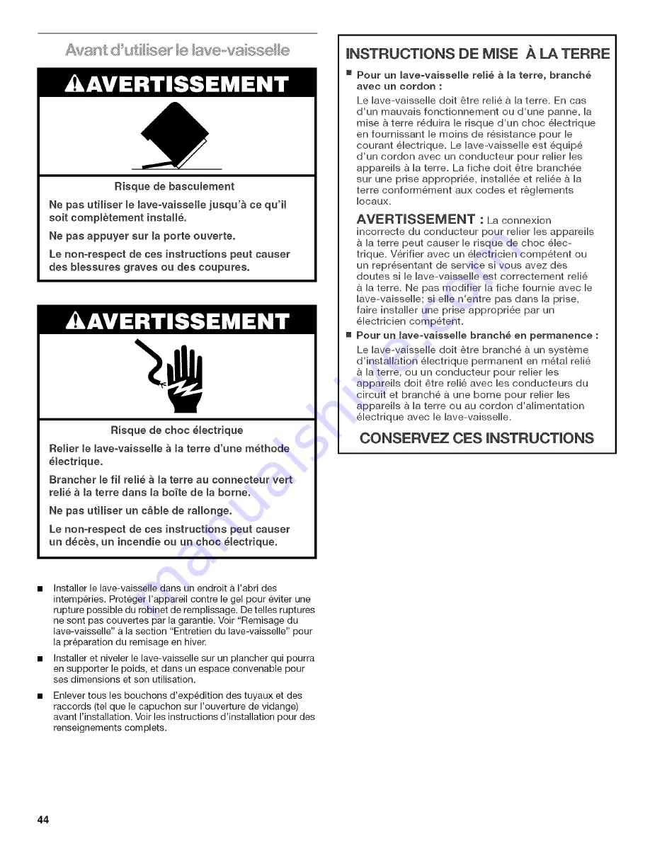 Kenmore 665.15894 Use And Care Manual Download Page 44