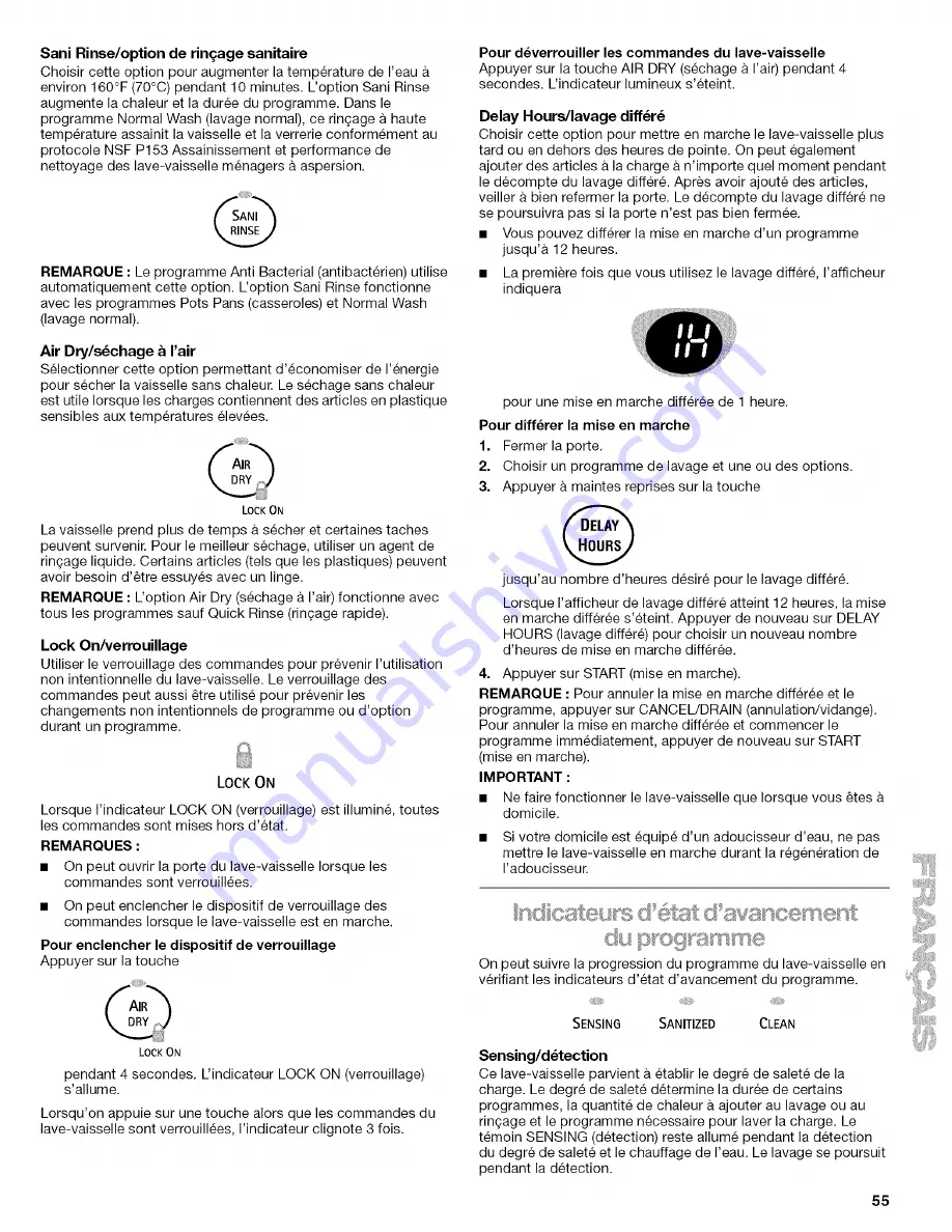 Kenmore 665.15894 Use And Care Manual Download Page 55