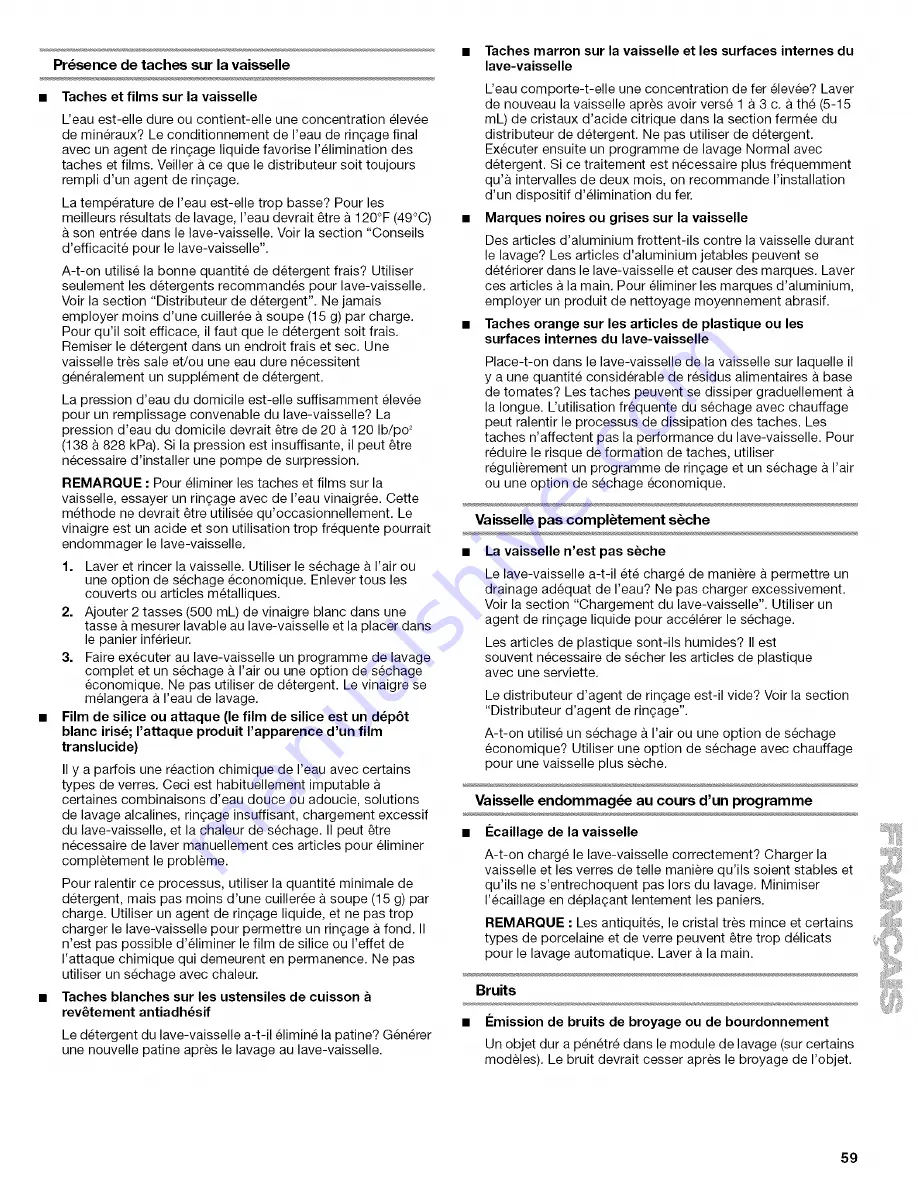 Kenmore 665.15894 Use And Care Manual Download Page 59