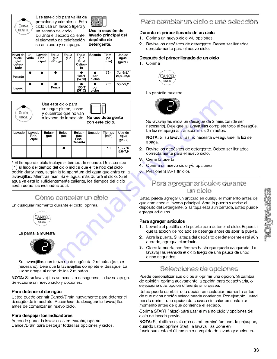 Kenmore 665.16572 Use & Care Manual Download Page 33