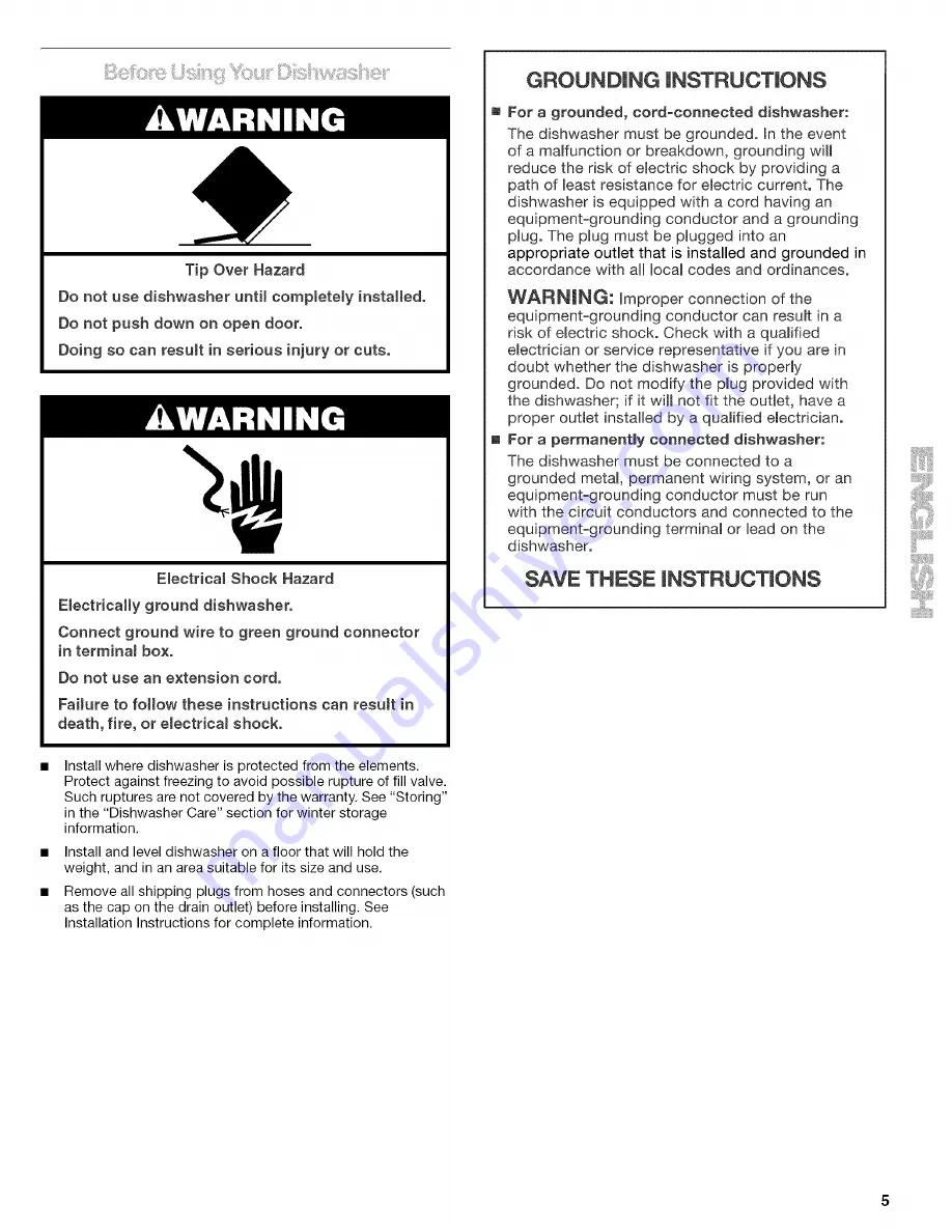 Kenmore 665.1704 Use & Care Manual Download Page 5