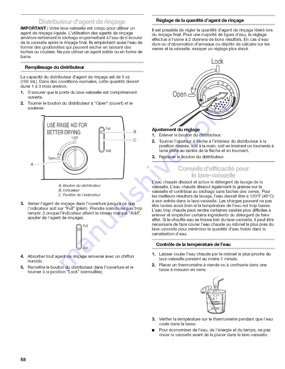 Kenmore 665.1727 Скачать руководство пользователя страница 58