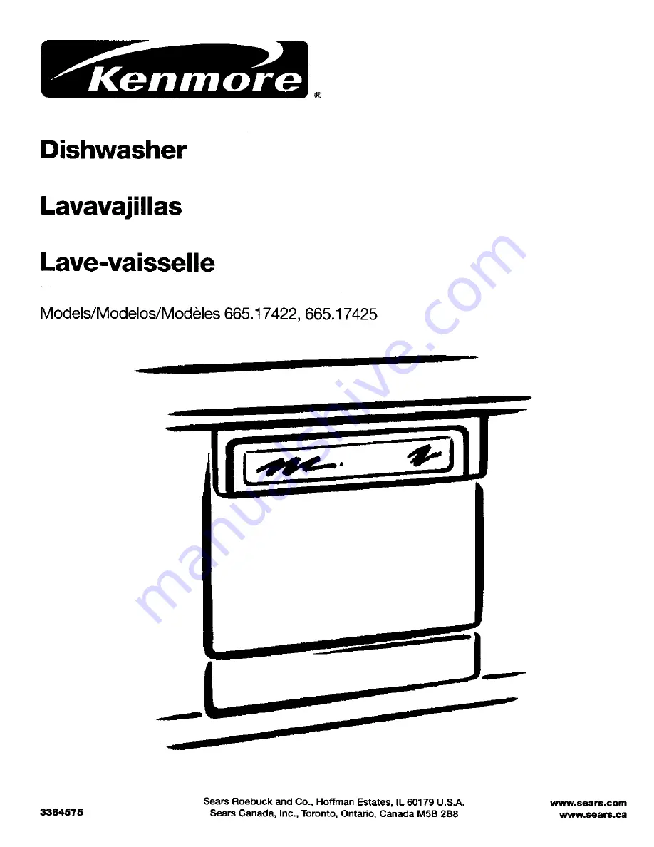 Kenmore 665.17422 User Manual Download Page 1