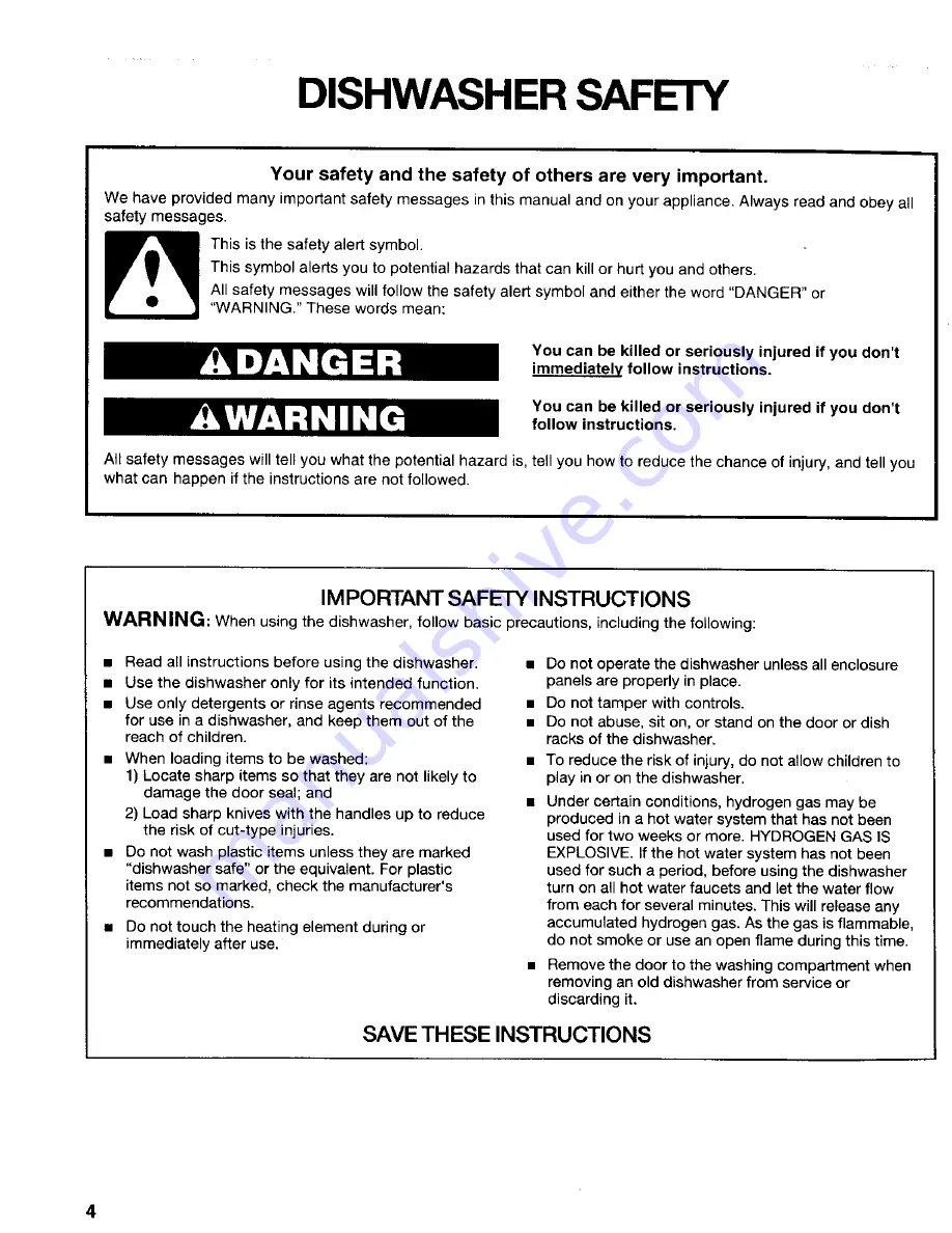 Kenmore 665.17422 User Manual Download Page 4