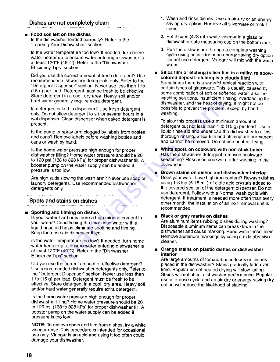 Kenmore 665.17422 User Manual Download Page 18