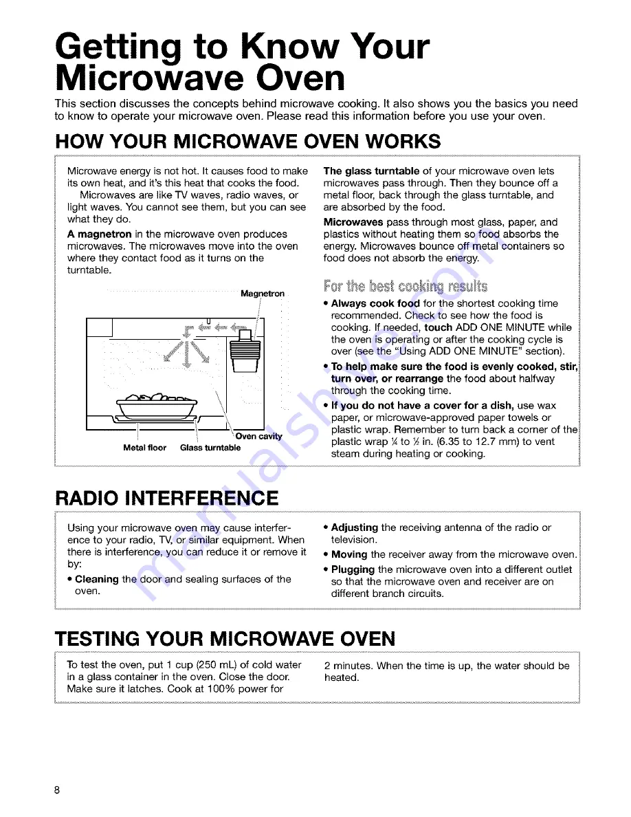 Kenmore 665.60639 Use & Care Manual Download Page 8