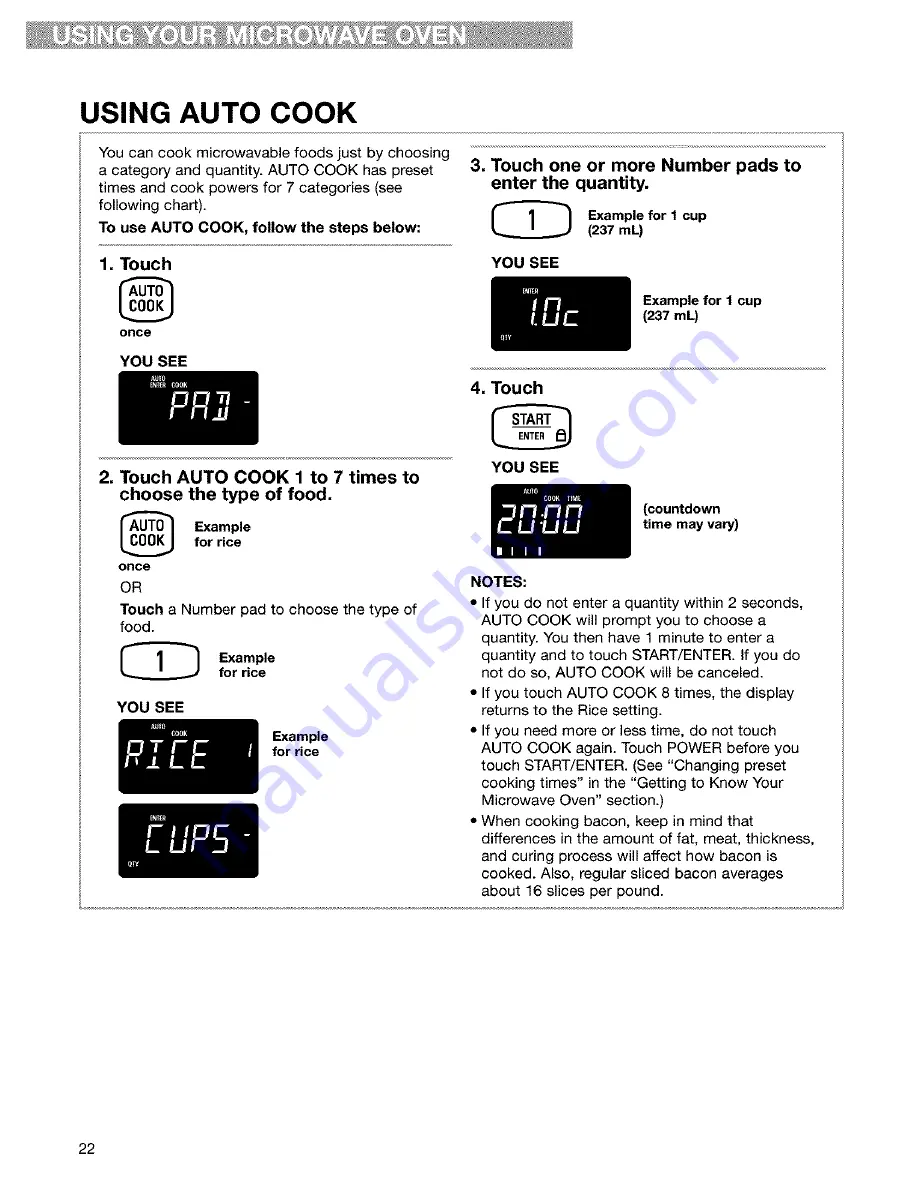 Kenmore 665.60639 Use & Care Manual Download Page 22