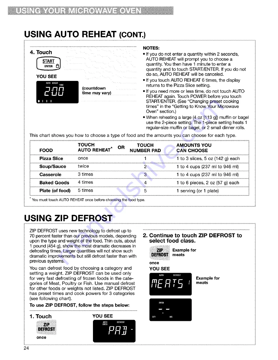 Kenmore 665.60639 Use & Care Manual Download Page 24