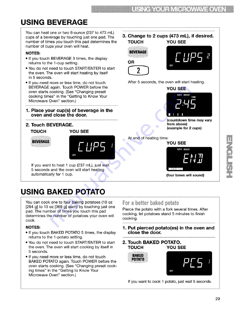 Kenmore 665.60639 Use & Care Manual Download Page 29