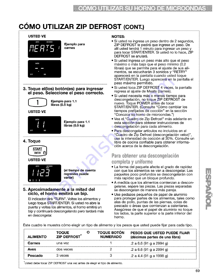 Kenmore 665.60639 Use & Care Manual Download Page 69