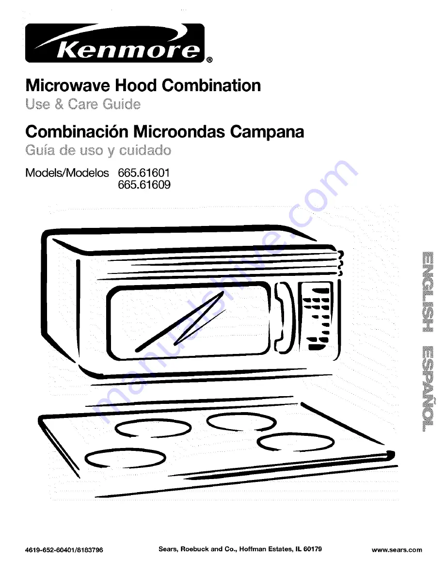 Kenmore 665.61609 Use And Care Manual Download Page 1