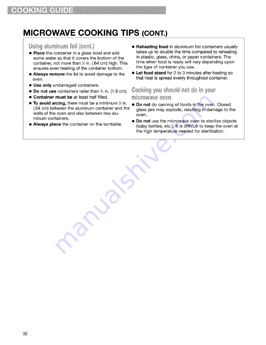 Kenmore 665.61609 Use And Care Manual Download Page 32