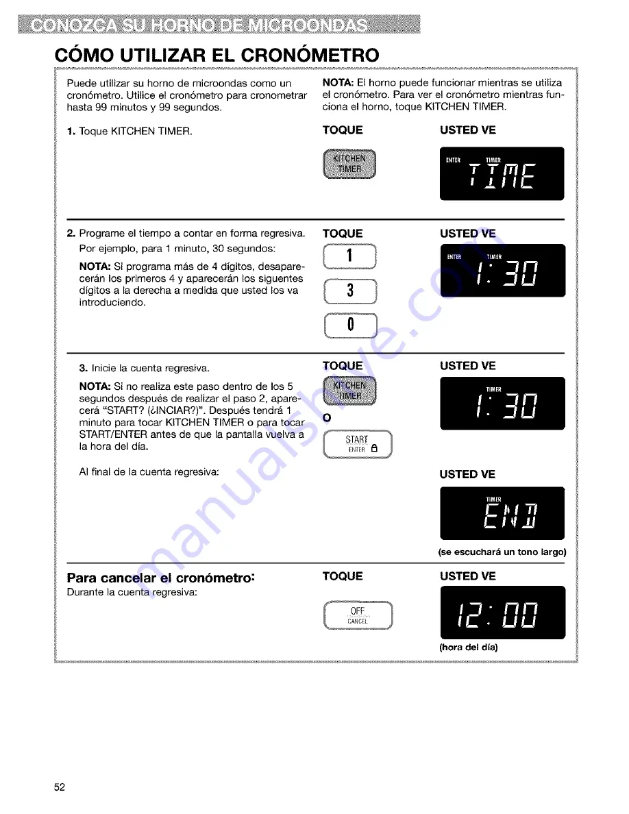 Kenmore 665.61609 Use And Care Manual Download Page 52