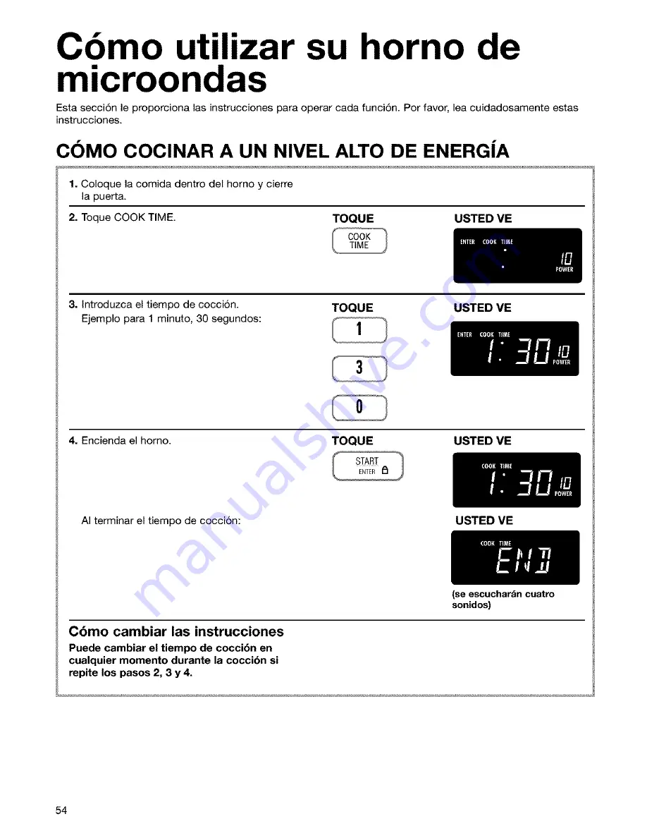 Kenmore 665.61609 Use And Care Manual Download Page 54