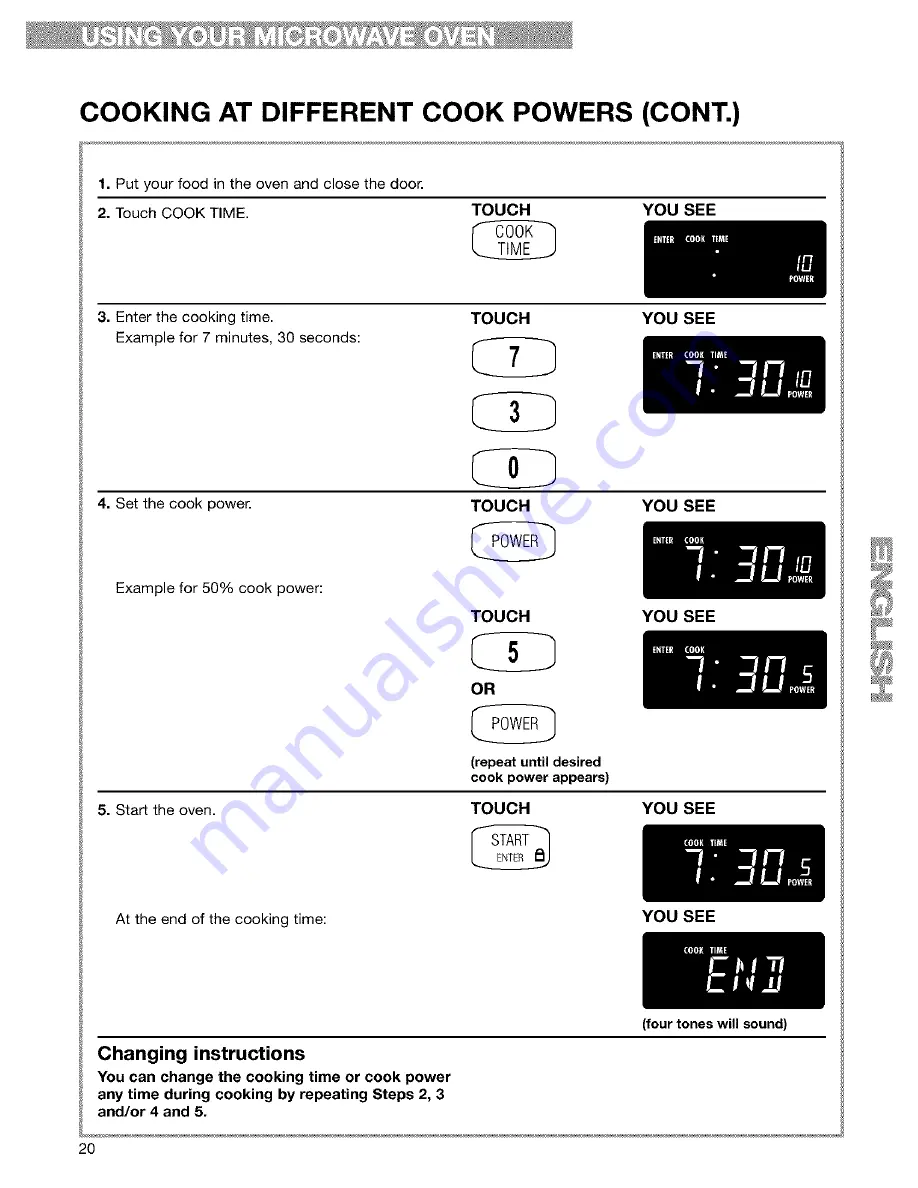 Kenmore 665.61632 Use & Care Manual Download Page 20