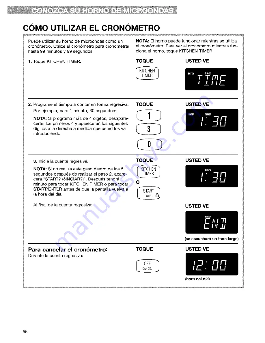 Kenmore 665.61632 Use & Care Manual Download Page 56