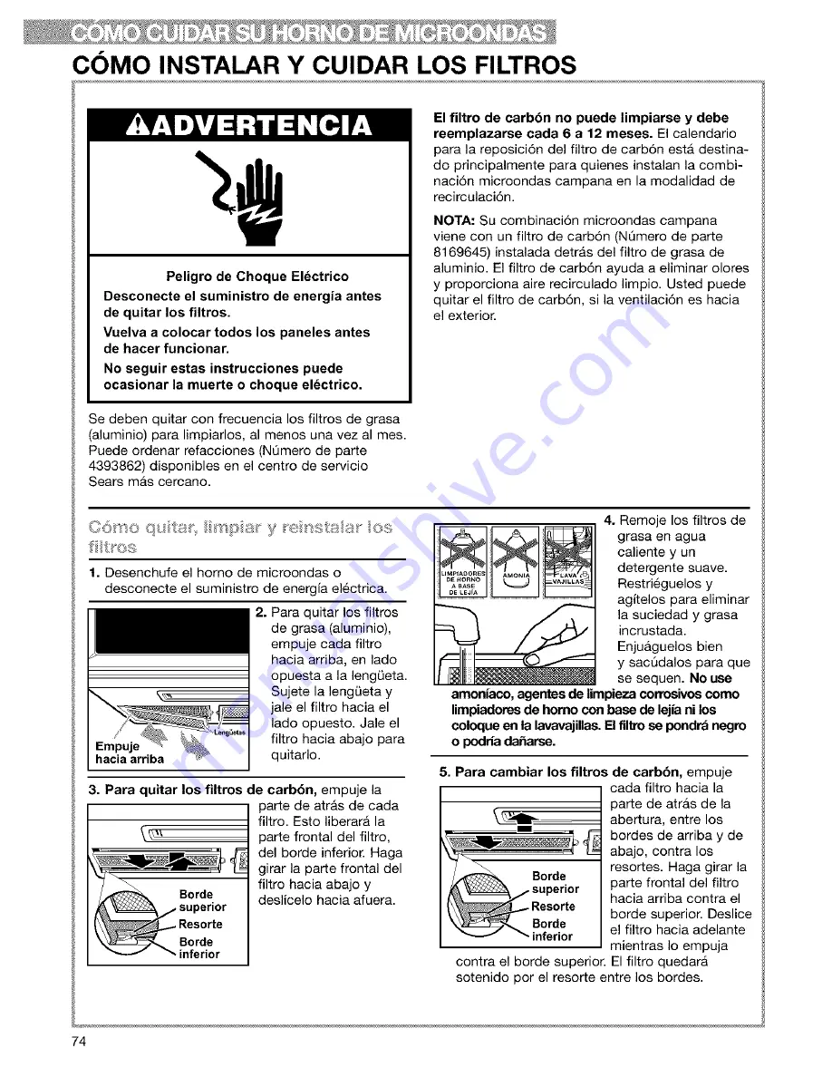 Kenmore 665.61632 Use & Care Manual Download Page 74