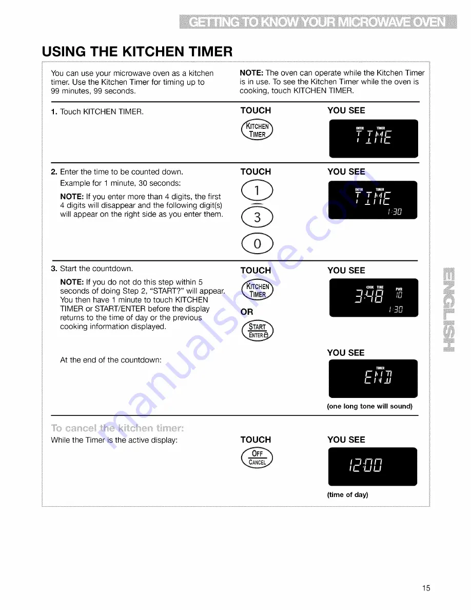 Kenmore 665.61683 Use And Care Manual Download Page 15