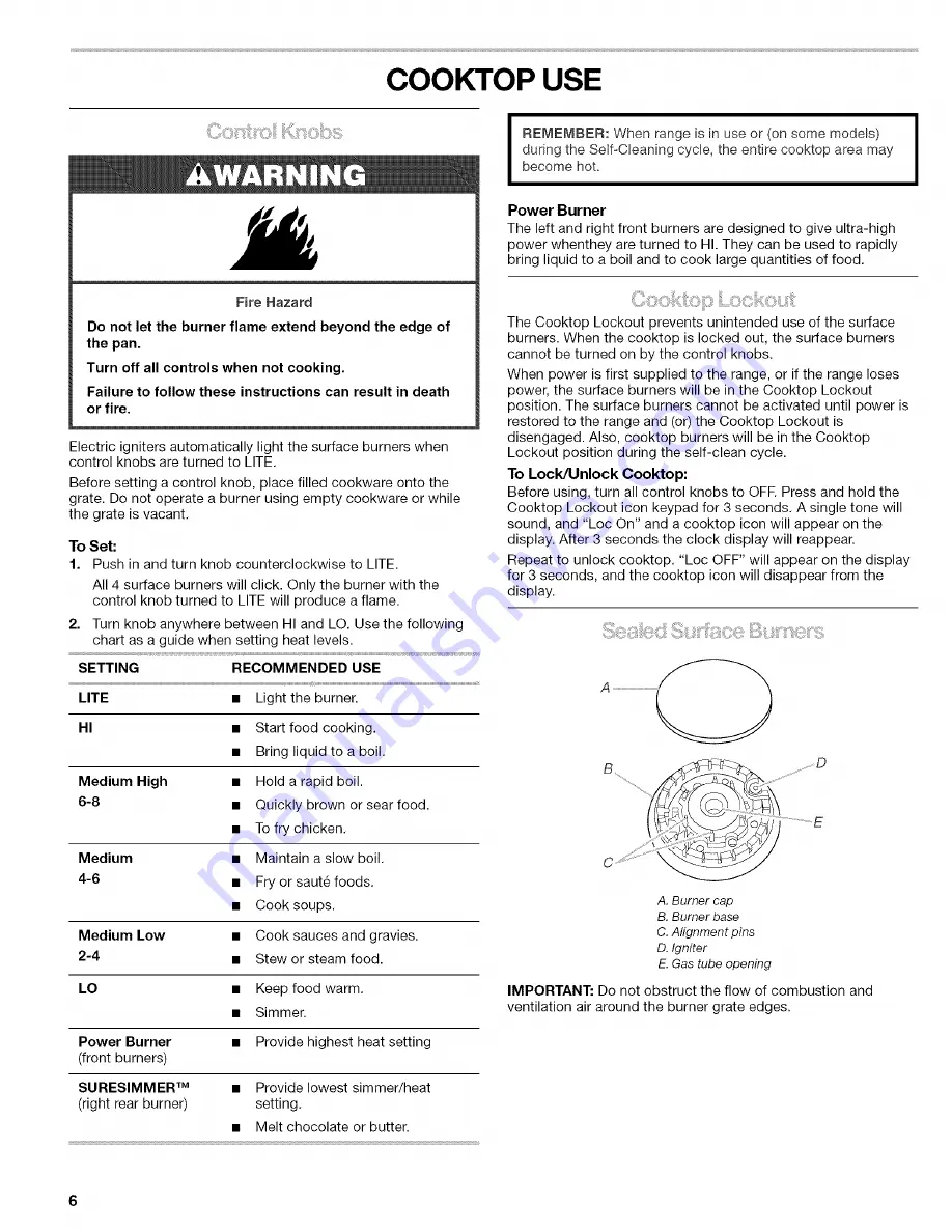 Kenmore 665.7527 Series Use & Care Manual Download Page 6