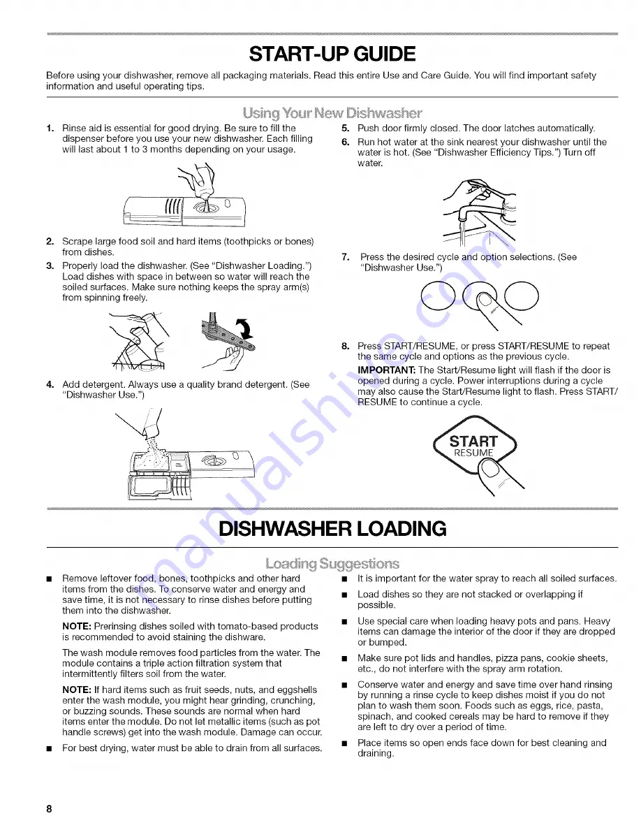 Kenmore 66513 Use And Care Manual Download Page 8