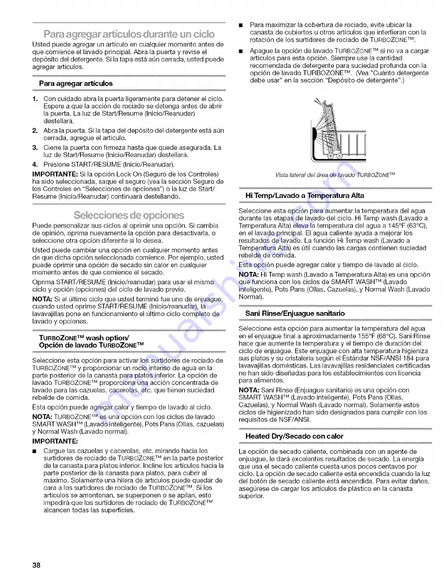 Kenmore 66513 Use And Care Manual Download Page 38