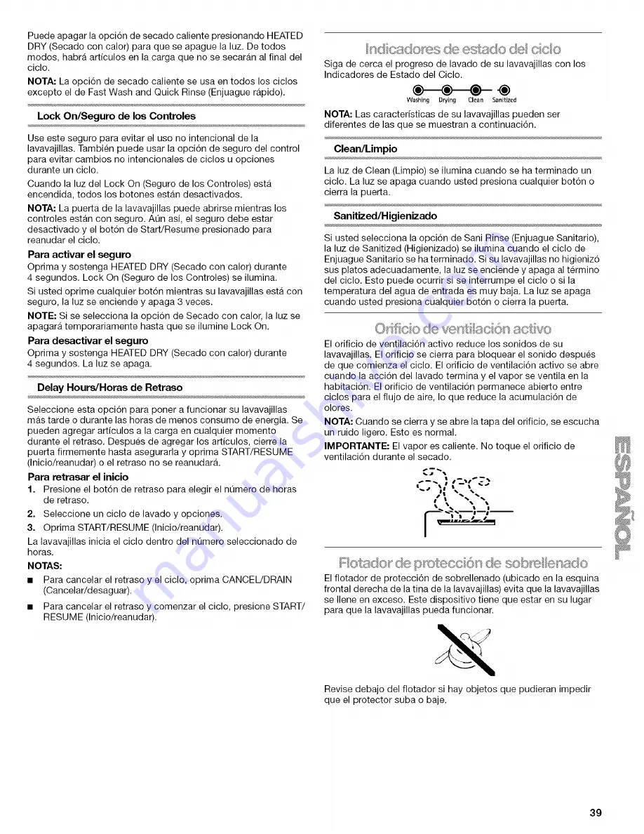 Kenmore 66513 Use And Care Manual Download Page 39