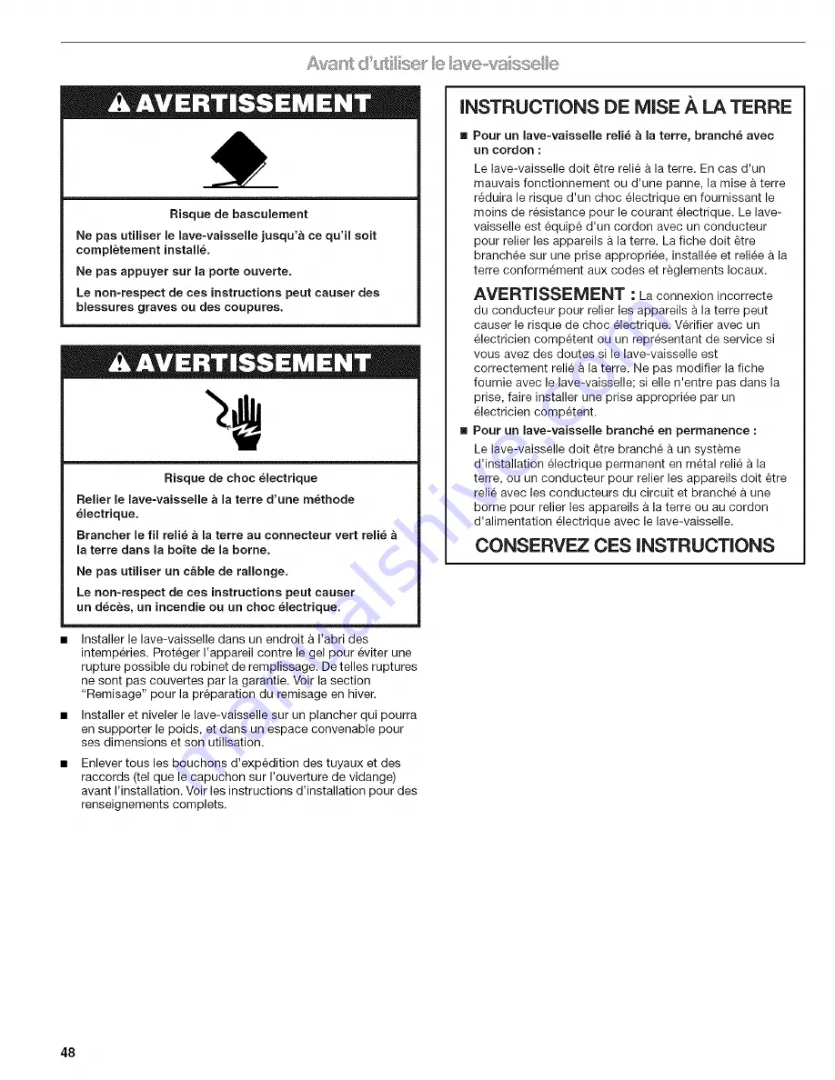 Kenmore 66513 Use And Care Manual Download Page 48