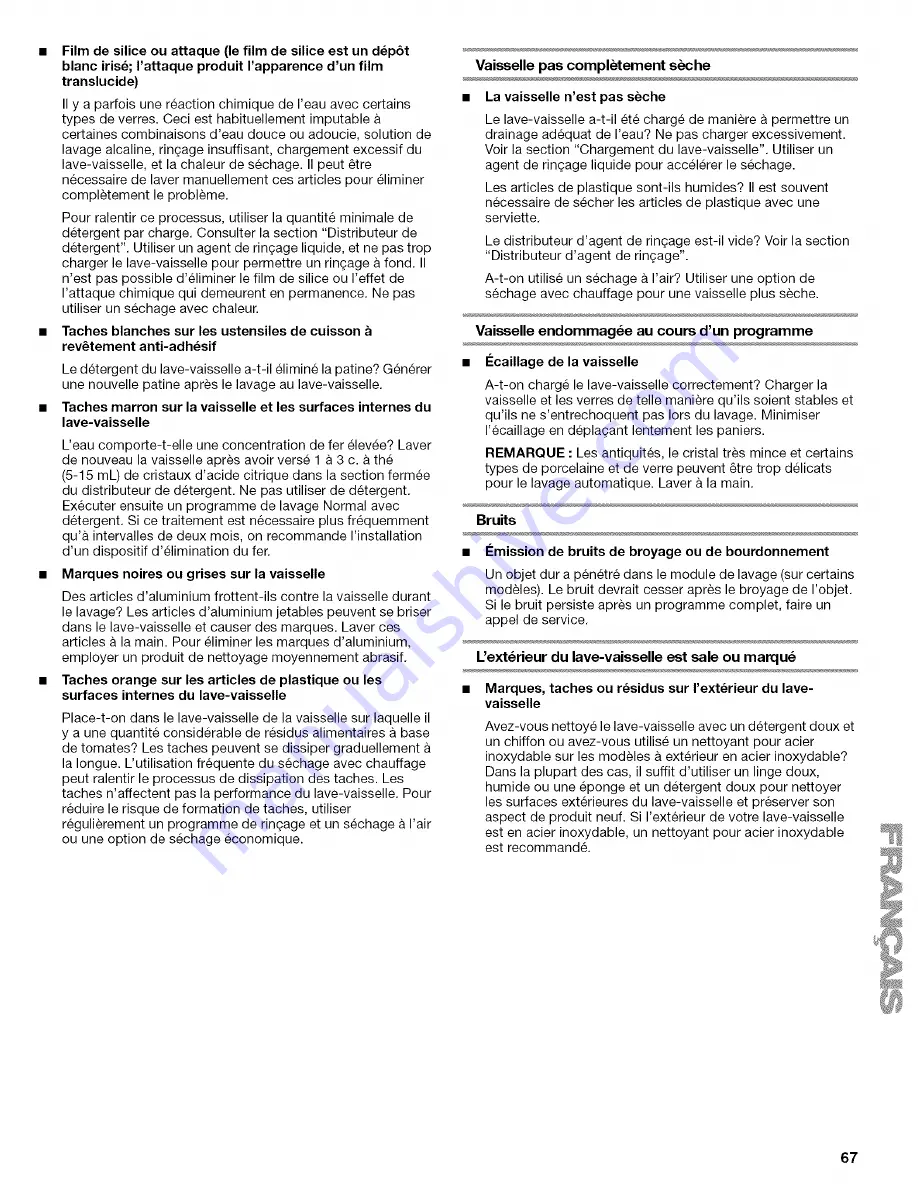 Kenmore 66513 Use And Care Manual Download Page 67