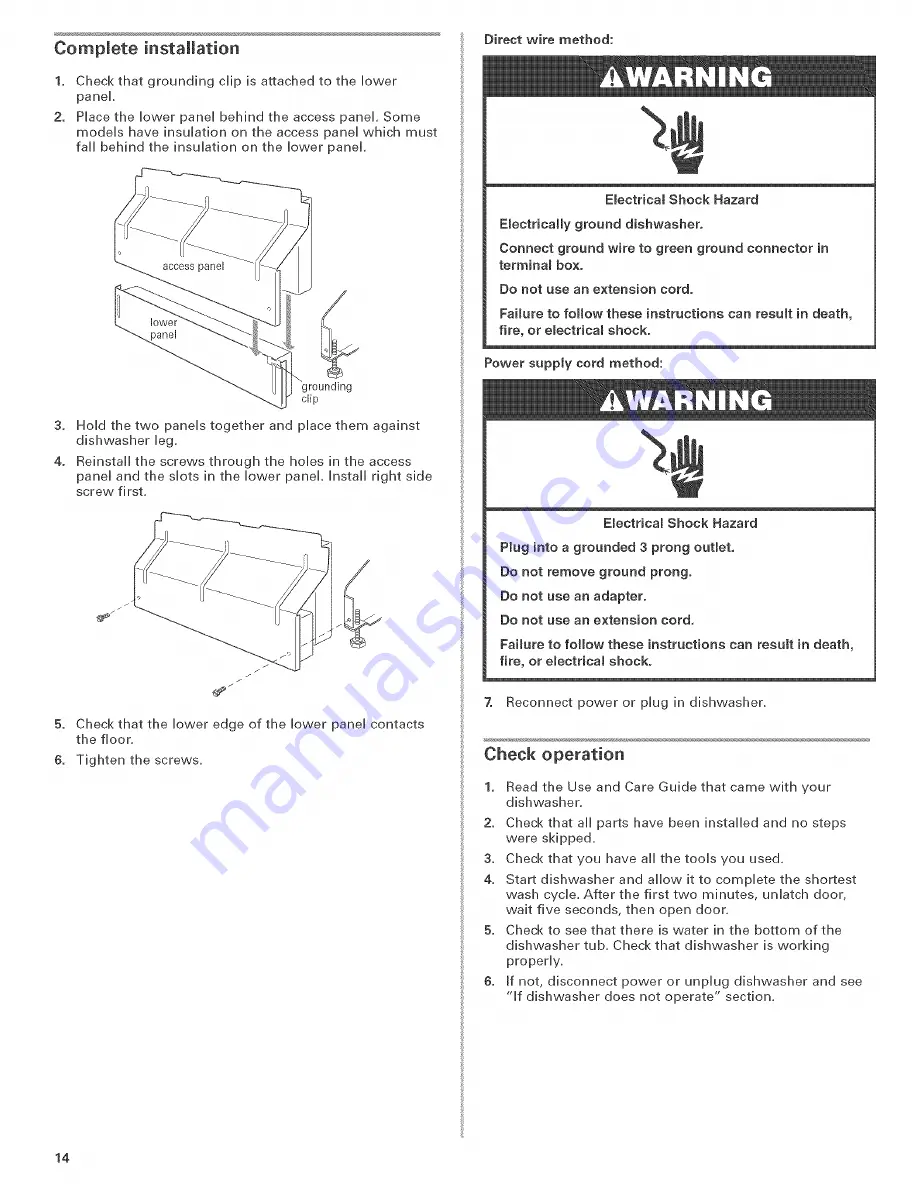 Kenmore 66516012402 Скачать руководство пользователя страница 14