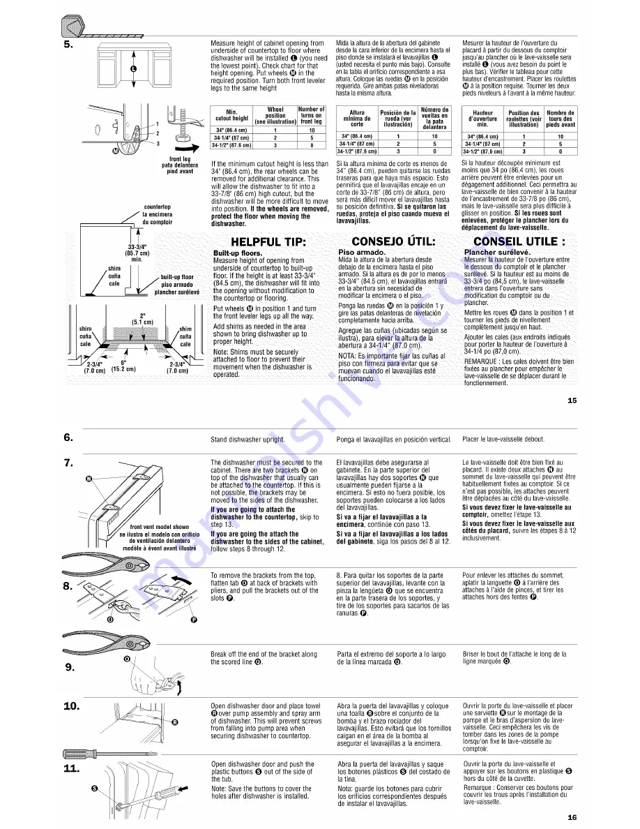 Kenmore 66516692200 Installation Instructions Manual Download Page 9