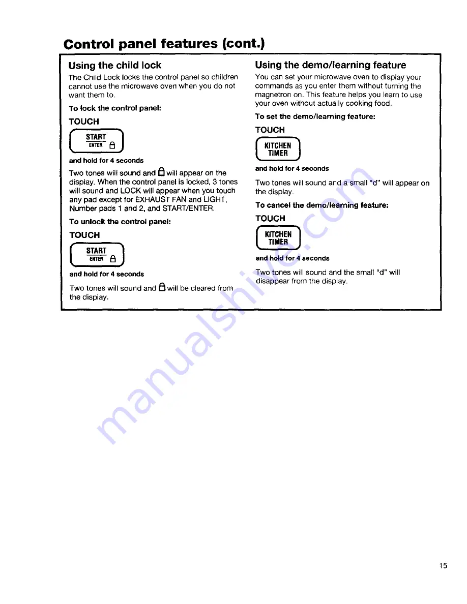 Kenmore 66568600890 Скачать руководство пользователя страница 15