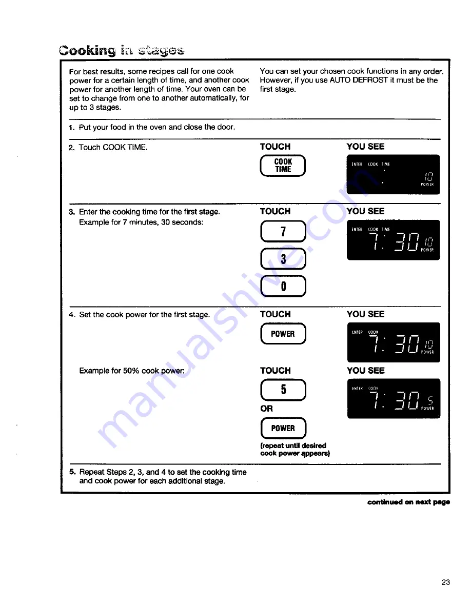 Kenmore 66568600890 Owner'S Manual Download Page 23