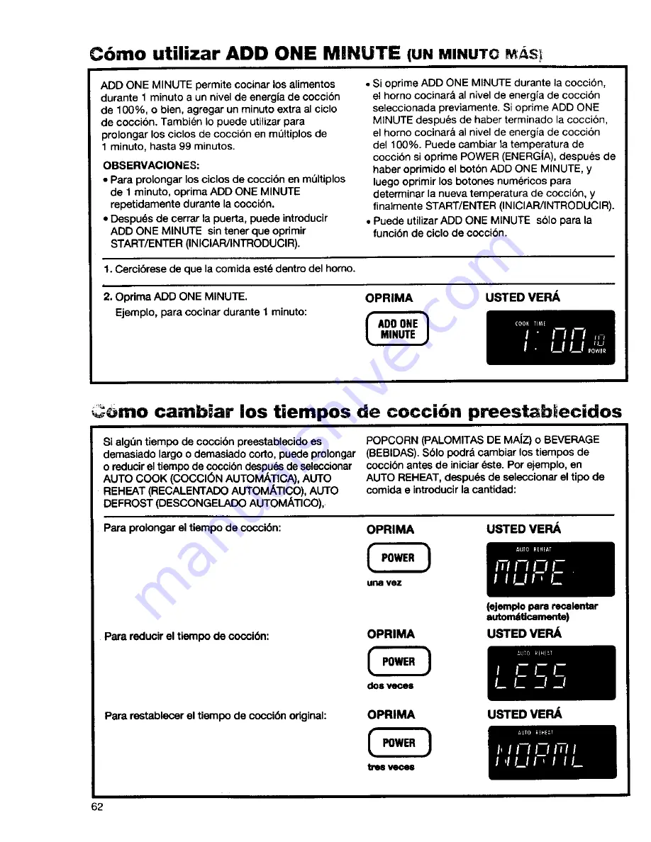 Kenmore 66568600890 Owner'S Manual Download Page 62