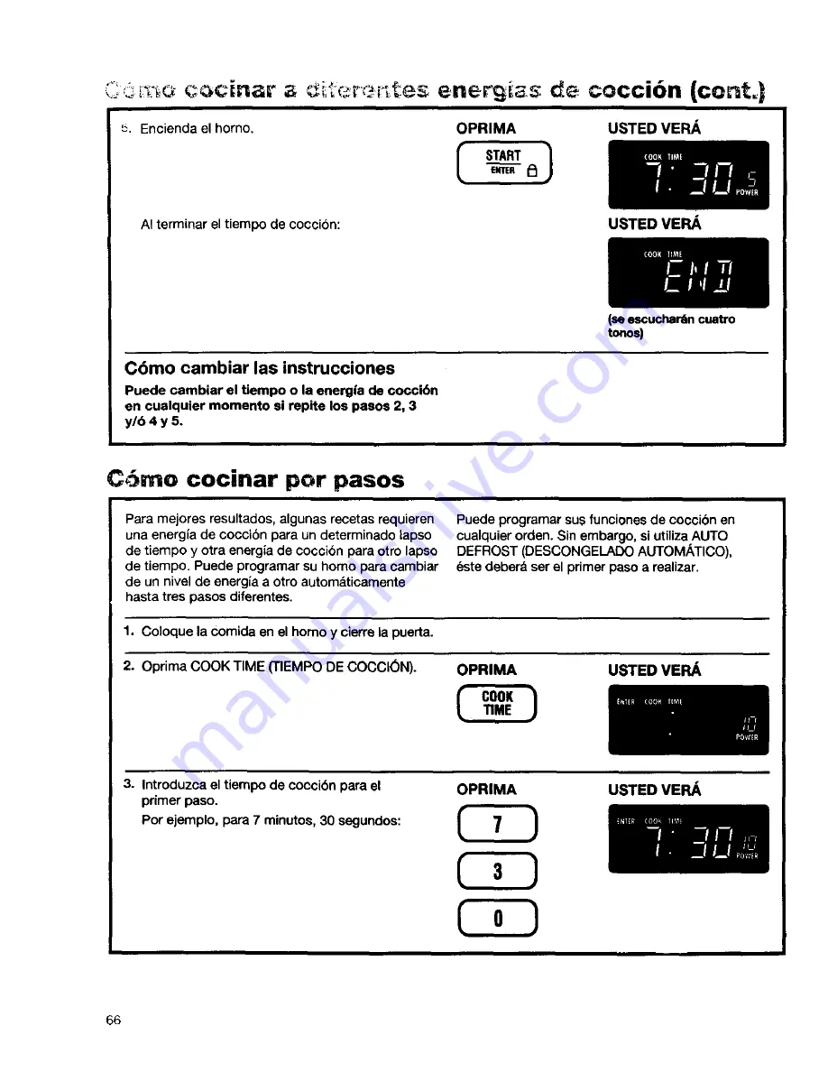 Kenmore 66568600890 Скачать руководство пользователя страница 66