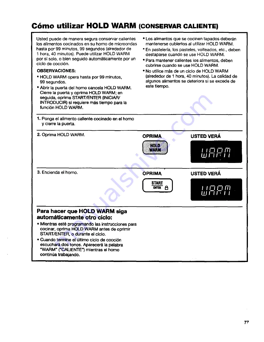 Kenmore 66568600890 Owner'S Manual Download Page 77